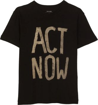 Osklen Act Now Poster MC T-shirt - men - Cotton - P - Black