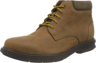 Clarks Mens Rendell Work Mid Calf Boot, Dark Tan Lea, 9 UK