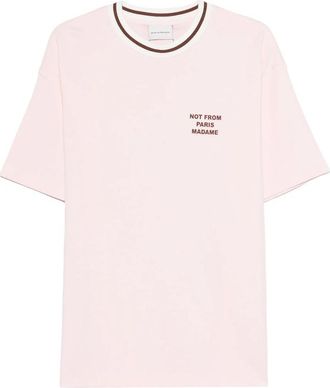 Dr&ocirc;le de Monsieur Ribbed-trim T-shirt