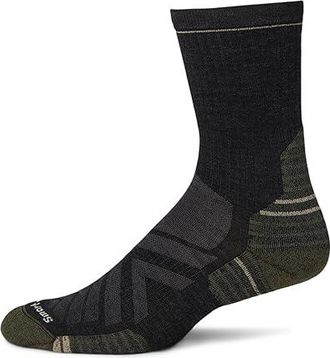 Smartwool Hike Targeted Cushion Mid Crew Socks Mens Crew Cut Socks Shoes Charcoal : LG (Mens Shoe 9-11.5), Merino/Mesh/Nylon