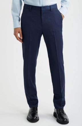 Bonobos Jetsetter Flat Front Athletic Fit Stretch Wool Dress Pants in Light Navy at Nordstrom, Size 34 X 30