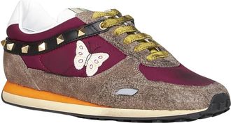 Valentino Garavani Sneakers - Dames - Schoenen - Bruin - Maat: 38 1/2 EU Zijde