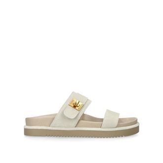 Steve Madden Womens Suede Take Two Beige Sandals - Size UK 4