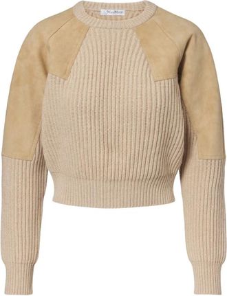 Max Mara Jersey de cuello redondo - Knitwear - Mujer - Beige - S