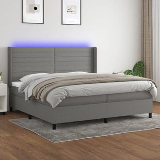 vidaXL Cama Con Luces De Tiras Led Con Cabecera Puro 140 X 200 Cm Pvc