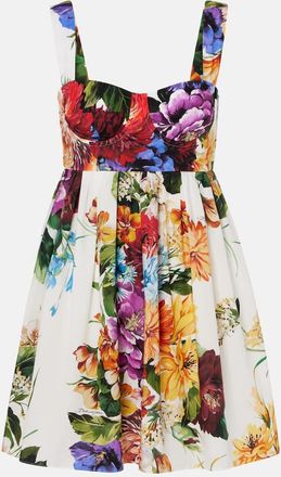 Dolce & Gabbana Abito corto in cotone con stampa