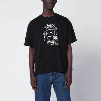 Brain Dead T-shirt nera con stampa logo