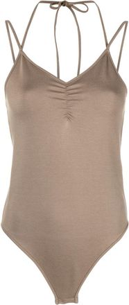 Remain V-neck spaghetti-straps bodysuit - women - Polyamide/Viscose/Spandex/Elastane - 38 - Brown