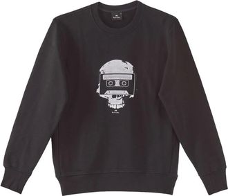 Paul Smith Hoodies & sweatvesten, Heren, Zwart, XL, Katoen, Skull Tape Sweatshirt