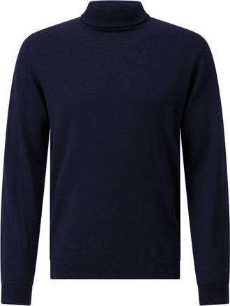 Roberto Collina Wollen Coltrui Lichtgewicht Klassiek - Heren - Coltruien - Blauw - 3XL - Wol - Truien & Vesten