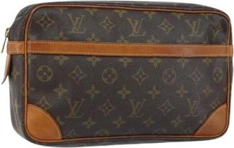 Louis Vuitton Pre-owned Clutches, female, Brown, Size: ONE SIZE Pre-owned Canvas Clutch