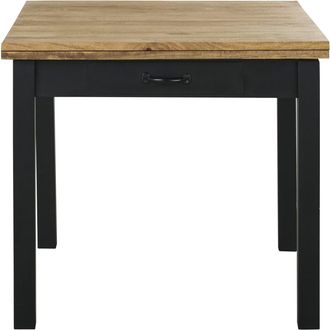 Maisons du monde Mesa de comedor plegable de mango macizo y metal 6/8 personas, L.90/180 cm