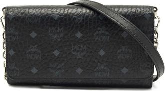MCM Visetos coated canvas trifold wallet - Black
