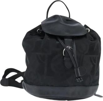 Ferragamo Pre-owned Nylon Rugzak - Dames - Vintage Rugzakken - Zwart - ONE Size - Nylon - Vintage
