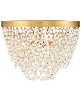 Crystorama Fiona 3 Light Antique Gold Ceiling Mount