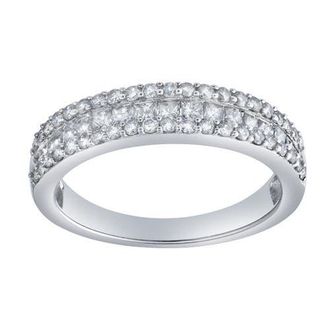 LuvMyJewelry Celara 0.80 Ct 10K Gold Diamond Band in 10K White Gold at Nordstrom, Size 7