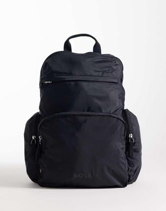 Boss Orange by Hugo Boss Boss - Packable - Zaino nero con logo tono su tono