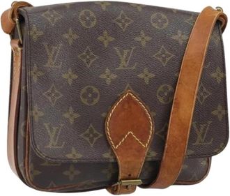Louis Vuitton Pre-owned Monogram Canvas Schoudertas - Dames - Vintage Schoudertas - Bruin - ONE Size - Leer - Vintage