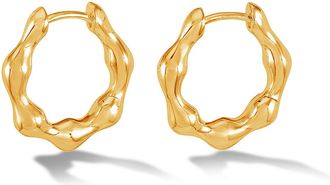 Dower & Hall Waterfall Hinged Huggie Hoops