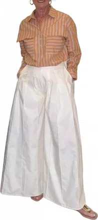 Pinch Design Wide-Leg Palazzo Pant In White