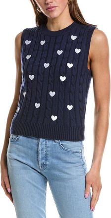 English Factory Heart Embroidery Wool-Blend Sweater Vest