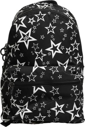 Dolce & Gabbana Black Millenial Stars Nylon Travel Backpack Borse Mens Bag