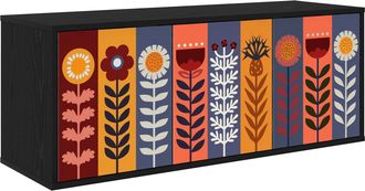vidaXL Mueble De Tv Montado En La Pared Essen 102 X 33 X 40 Cm Vidaxl