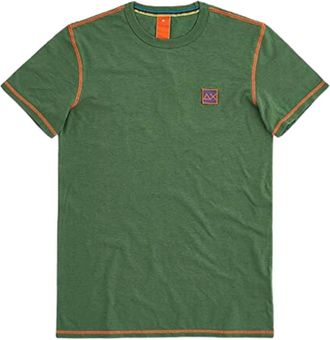 Sun 68 Groen Katoenen T-shirt Korte Mouw - Heren - T-shirts - Groen - M - Katoen - Tops