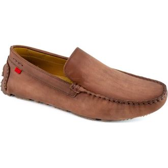 Marc Joseph New York Ovington Ct Leather Venetian Driver Loafer in Cognac Burnished Napa at Nordstrom, Size 10.5