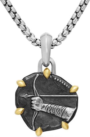 David Yurman Pendente Sagittarius in oro giallo 18kt e argento sterling (33mm)