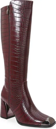 Ninety Union Lux Block Heel Knee High Boot in Burgundy at Nordstrom Rack, Size 11