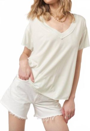 Bloomingdale's Womens Baltimore V Neck Top In White