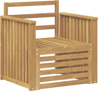 vidaXL Conjunto De Sof&aacute;s De Exterior Madera De Acacia S&oacute;lida Blanco Vidaxl