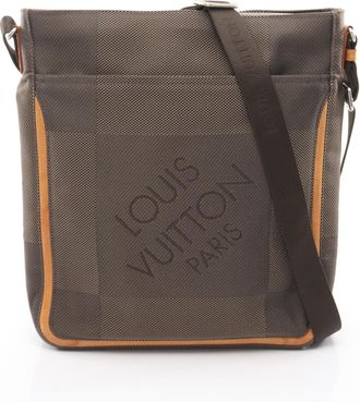 Louis Vuitton Earth Khaki Canvas Leather Shoulder Bag (Pre-Owned)