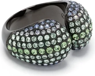 Swarovski Sublima ring - women - Swarovski Crystal/Ruthenium Plated Metal - 52 - Silver