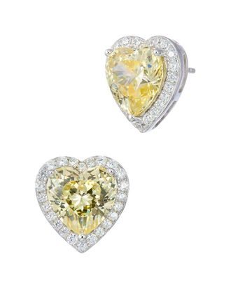 Savvy Cie Jewels Silver Cz Stud Earrings