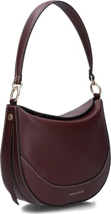 Vanessa Bruno Tassen, Dames, Rood, ONE Size, Wol, Rode Leren Mini Dagelijkse Schoudertas