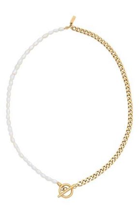 st. Moran Freshwater Pearl Split Necklace in White at Nordstrom Rack, Size 16