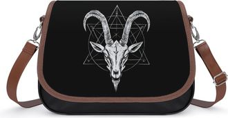 Generic Pentagram Devil Baphomet Goat Fashion Womens Crossbody Bags Novelty Handbag Shoulder Bag Purse