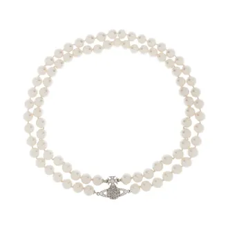 Vivienne Westwood Necklaces, female, Beige, Size: M Graziella Pearl Choker