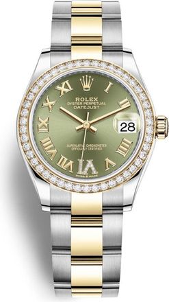 Rolex Datejust 31 Green Diamond Dial Ladies Steel and 18kt Yellow Gold Oyster Watch 278383GNRDO