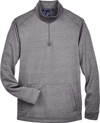 Devon & Jones Newbury Mlange Fleece Quarter-Zip Pullover