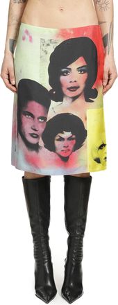 Versace The Party Print Silk Twill Skirt