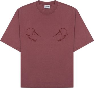 Jean Paul Gaultier Muted Mauve Needles Embroidered T-Shirt