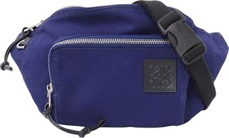 Loewe Navy Canvas Sling Bag (Pre-Owned)