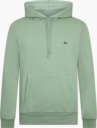Lacoste Mens Hooded Neck Crocodile Print Sweatshirt - Green - Size: 38