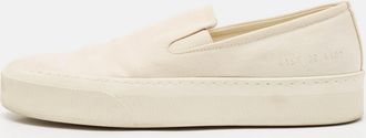 Common Projects White Canvas Slip On Sneakers