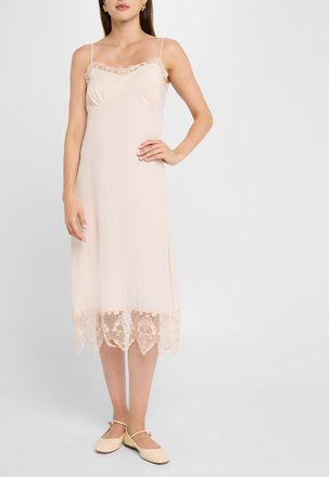 Simone Rocha Lace-Trim Slip Dress