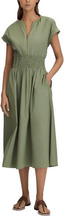 Reiss Lena Ruched Waist Midi Dress