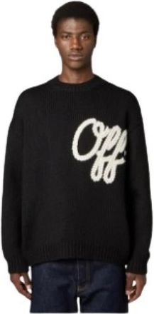 Off-white Round-neck Truien - Heren - Ronde hals truien - Zwart - L - Truien & Vesten